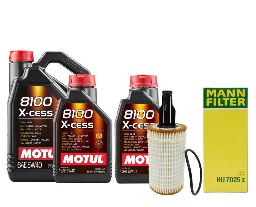 Mercedes Engine Oil Change Kit - Motul 2761800009 (5W40) (X-CESS 8100)